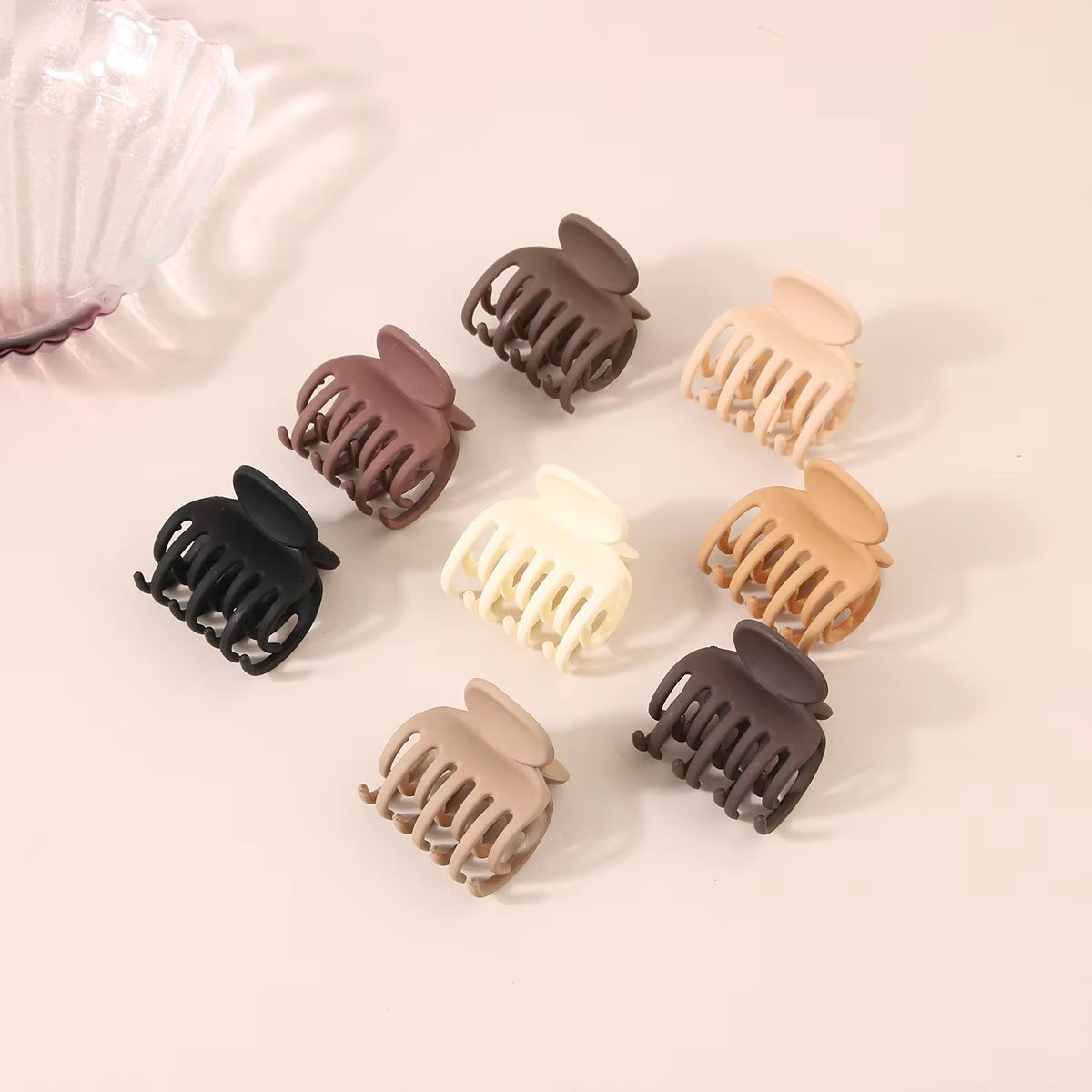 Korean Solid Hair Clips for Women Matte Frosted Small Hair Claws Headwear Hairpin Crab Barrette Girls Hair Accessories