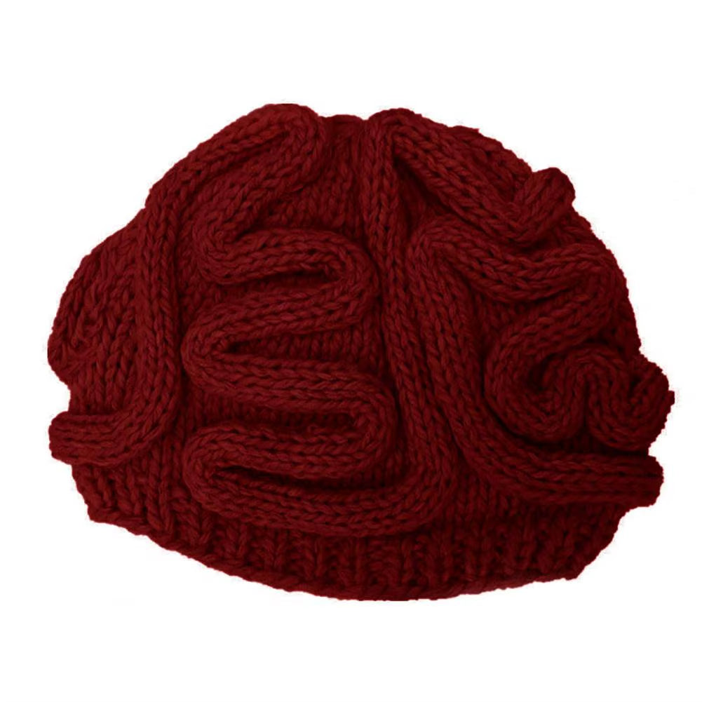 HOT Sales！！！Spoof Horror Brain Knitted Hat Funny Warm Cap Party Headwear Photography Props